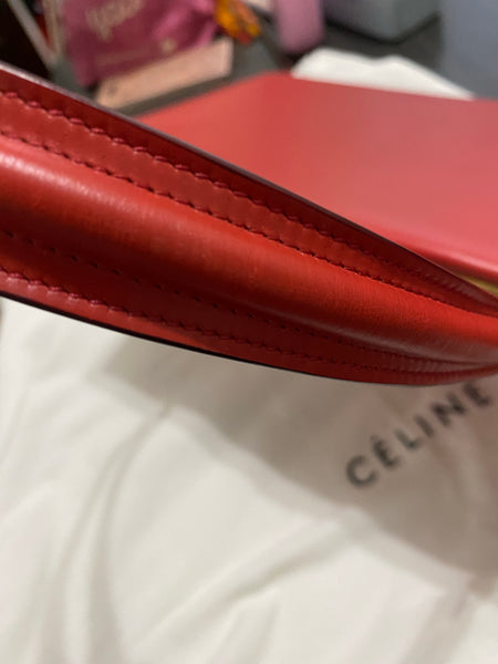 Céline Phoebe Philo Box Clasp Scarlet Red
