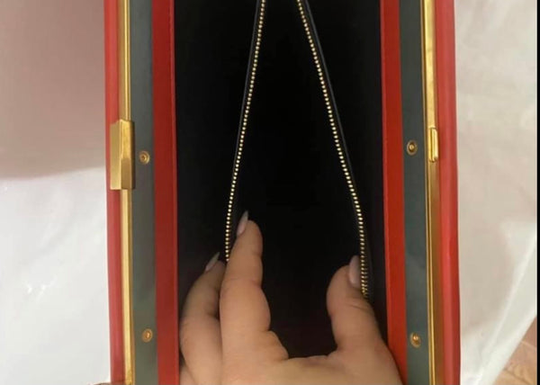 Céline Phoebe Philo Box Clasp Scarlet Red