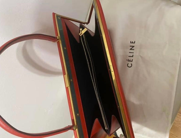 Céline Phoebe Philo Box Clasp Scarlet Red