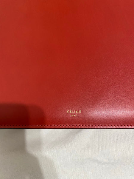 Céline Phoebe Philo Box Clasp Scarlet Red